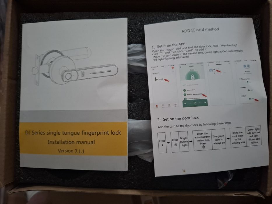 Klamka na odcisk palca  czarna