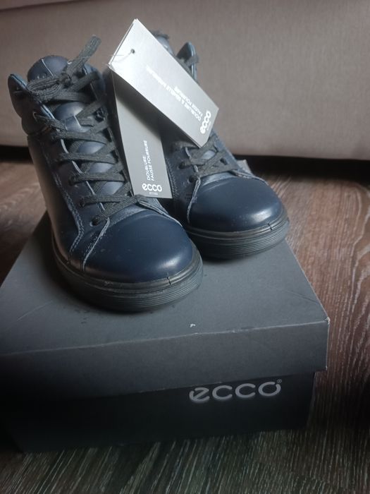 ботінки черевички чобітки ecco  32(13,5) 19.5-20 см шкіряні