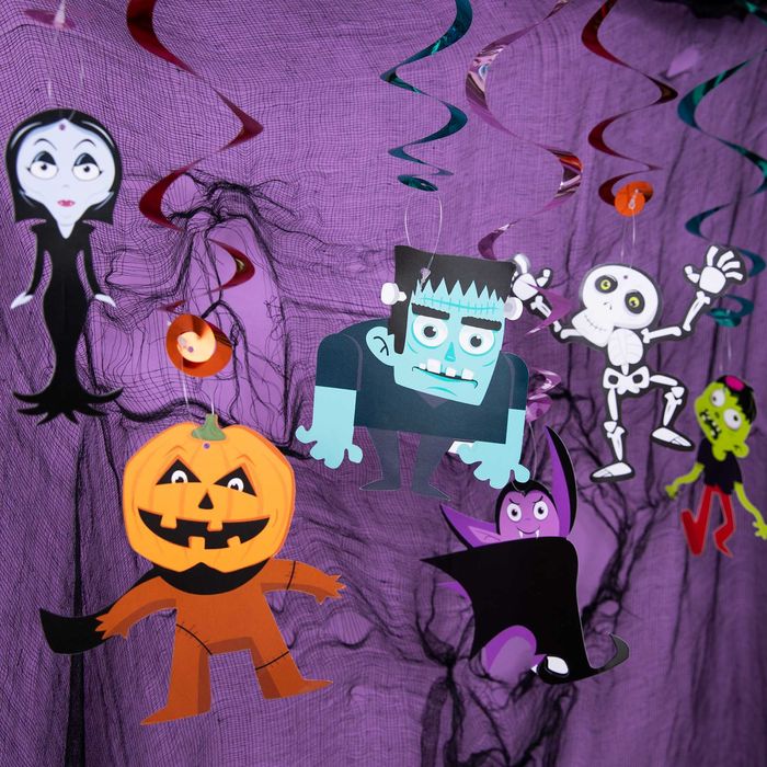 Dekoracja ŚWIDERKI "HALLOWEEN MONSTERS" 1opak./6szt.