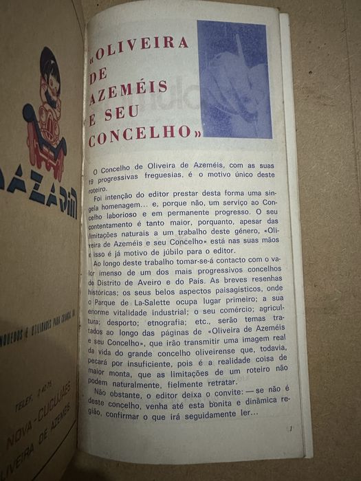 Livro antigo do concelho de oliveira de azemeis