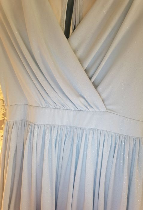 Sukienka błękitna brokatowa L 40