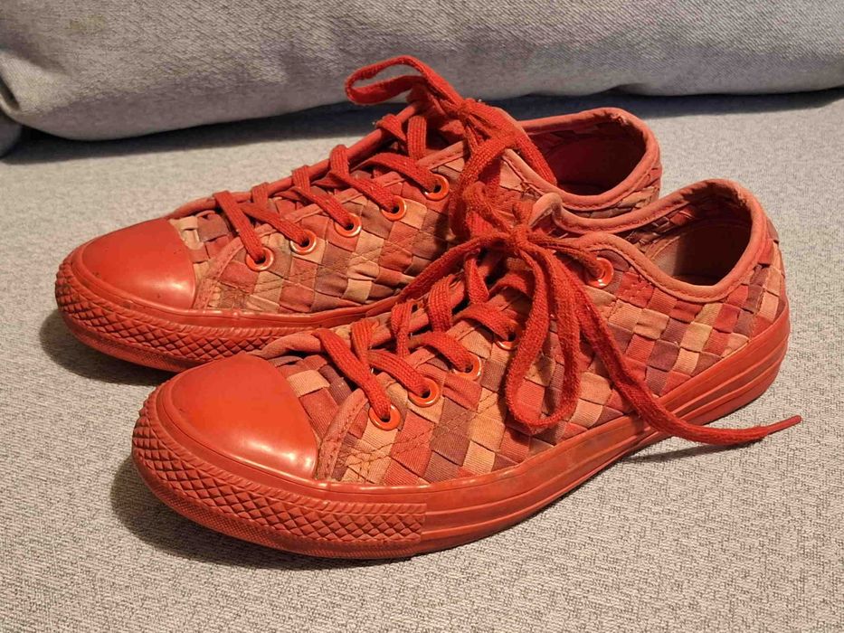 Trampki Converse 41 plecione Czerwone oryginalne używane