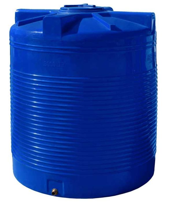 Емкость 3000 л пластиковая, емкость  3 куба вертикальная двухслойная