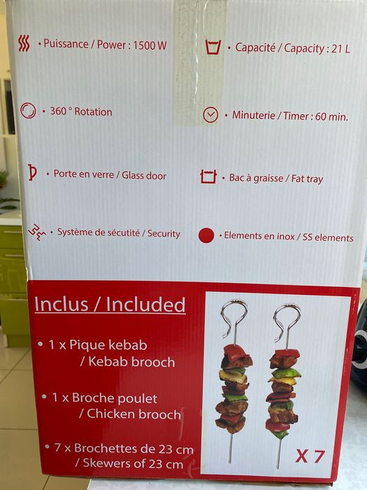 Elektryczny grill-rożen