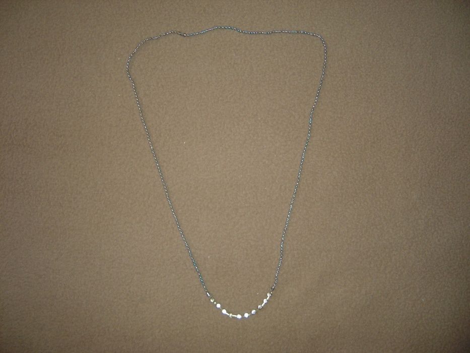colar de contas com cristais e pulseira