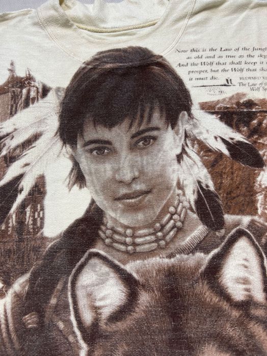 Vintage 1999’s Indian Girl With Wolf bluza