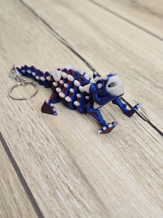 Świecący Keyspinner + Ankylozaur 2w1- KeyRambit KeyFlipper Druk3d