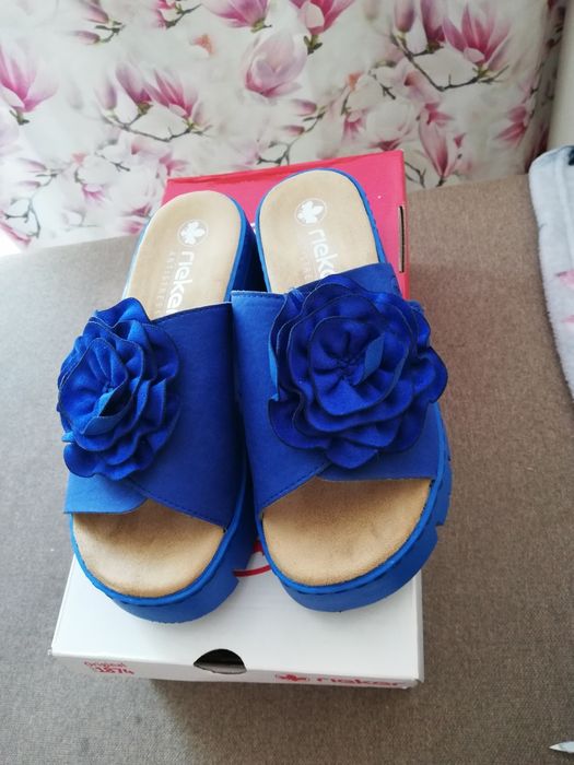 Rieker klapki na platformie r 36 NOWE