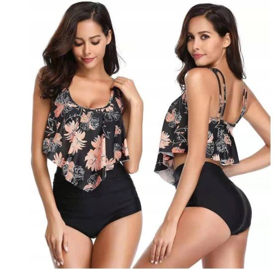 Strój Kąpielowy Bikini Wysoki Stan Boho 44 Xxl