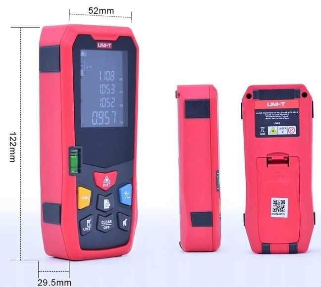 ZESTAW DALMIERZ Laserowy miernik cyfrowy miara 40m poziomica dźwięk