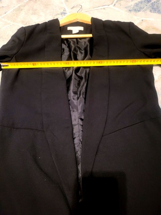 Żakiet marynarka garsonka narzutka h&m rozm. 34 czarna czerń