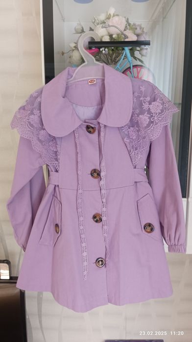 Весняний плащ тренч на дівчинку ріст 116см