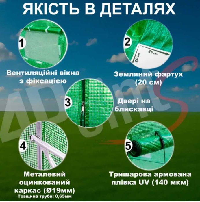 РОЗПРОДАЖ Теплиця Польща парник теплица садовая Пленка не дорого Акция