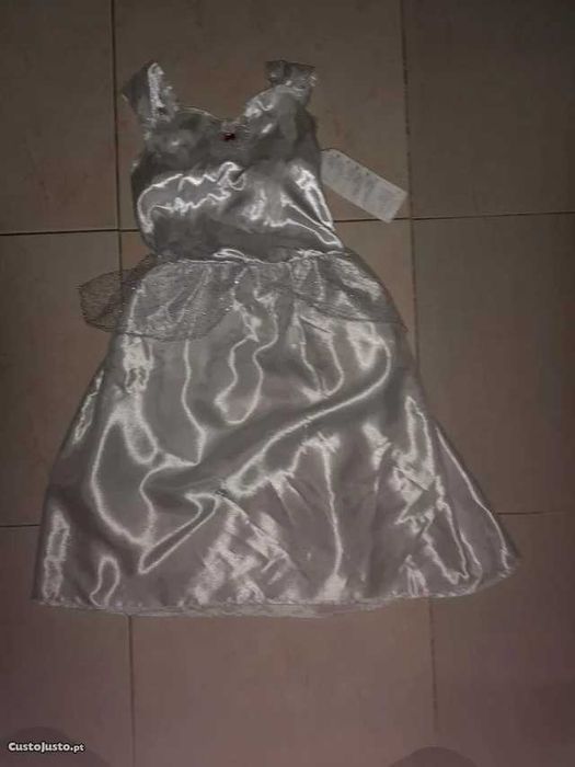 Vestido branco carnaval 3-5 anos