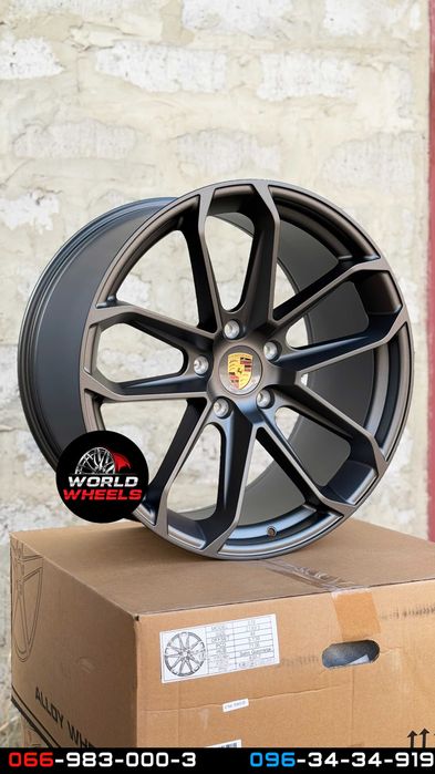 Диски R21 5x130 Porsche Cayenne Coupe GTS разноширокие новые серые worldwheels