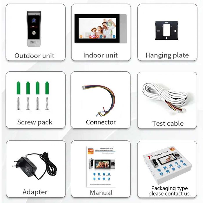 Campainha Vídeo Porteiro Inteligente  WiFi Tuya 1080P - NOVO