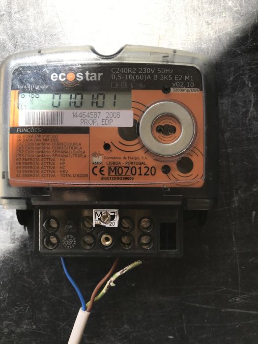 Contador eléctrico monofásico novo