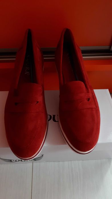 Mokasyny bordowe rozm.37 Nowe