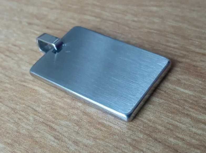 Nieśmiertelnik zawieszka ze stali szlachetnej Wisiorek do graweru 2x3