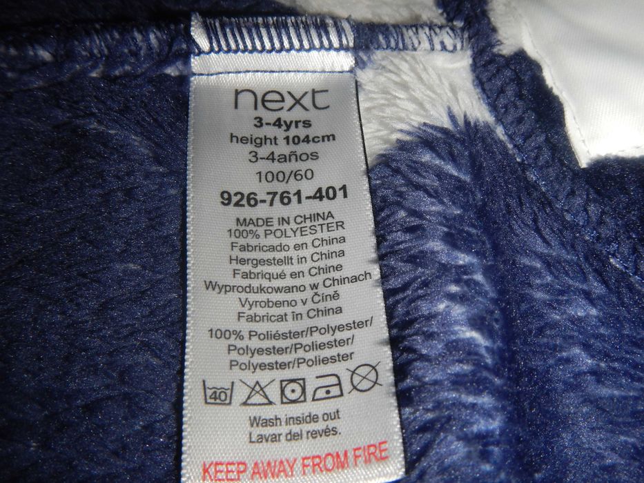 Флісовий сліп ромпер піжама next p.98-104см(3-4роки)