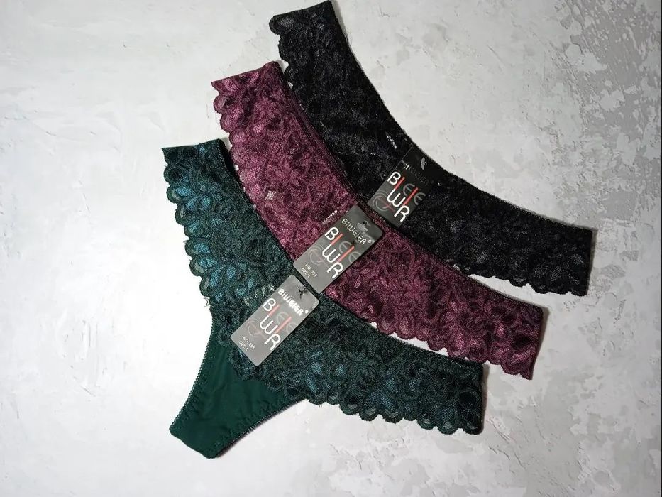 Трусики стрінги з мереживом Biweier