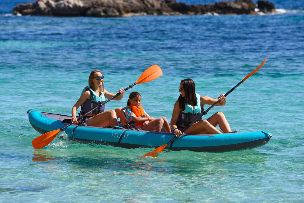 KAYAK INSUFLÁVEL FUNDO DROPSTITCH X100+ 3 LUGARES