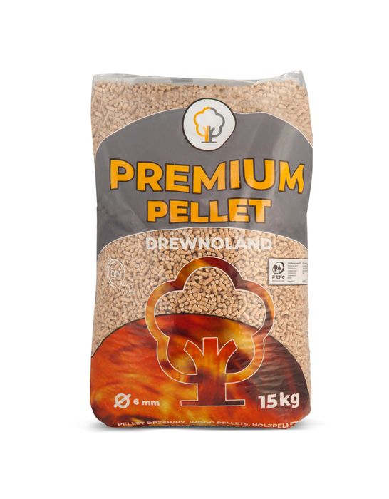 Opał, Pellet Premium iglasty 6 mm, certyfikat DIN PLUS A1, Wylewa
