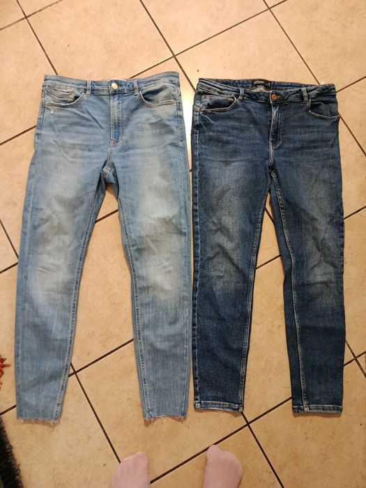 Jeansy damskie Xl zestaw wysoki