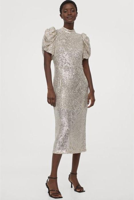 H&m святкова  весільна сукня паєтки 36 розмір s плаття із паєтками .