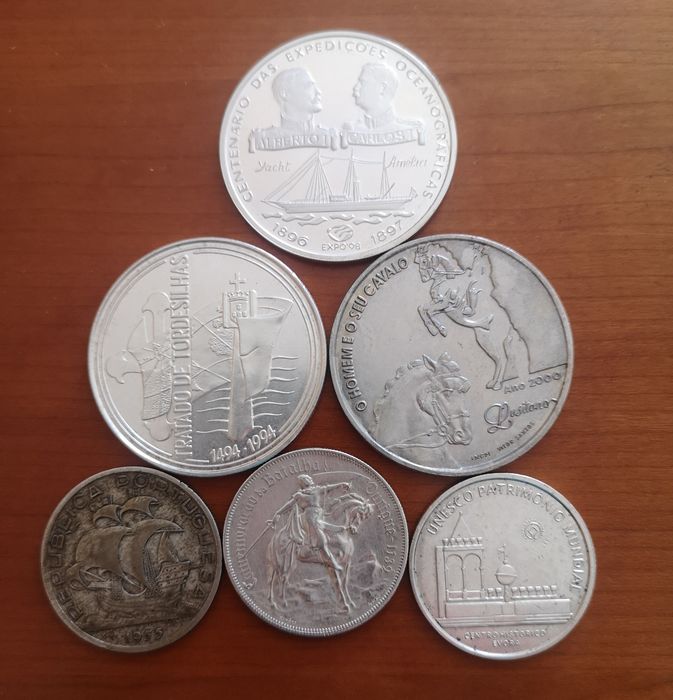 moedas prata lote variado Portugal (#6)