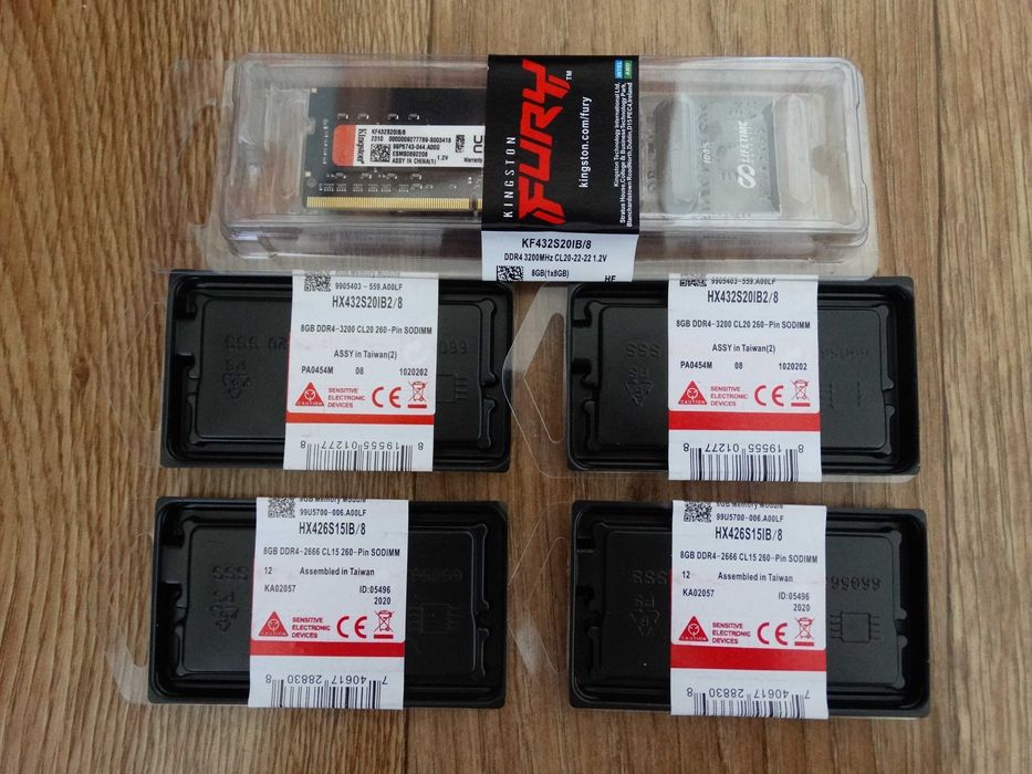 оперативная память ноутбука Kingston FURY и HyperX Impact DDR4 8Gb