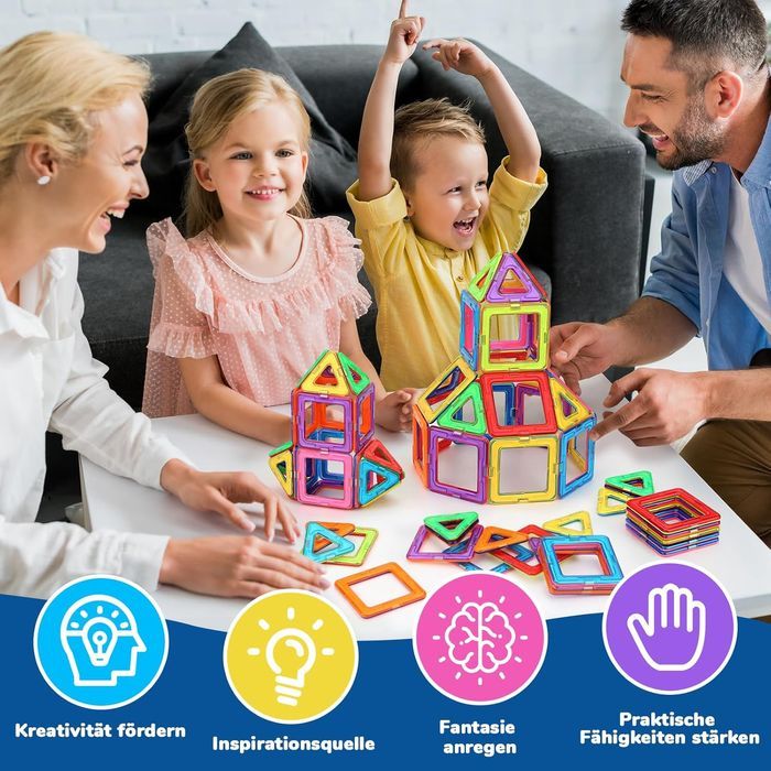 Magnetic Building Blocks - STEM ABS Set - 48 pcs, 3+