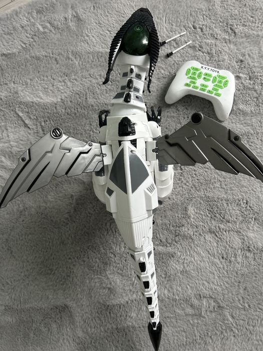 Dinozaur zdalnie sterowany LEAN Toys 65 cm Biały