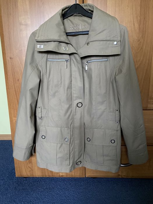Kurtka damska szaro-beżowa wiatrówka parka firmy Bonita r. S/M