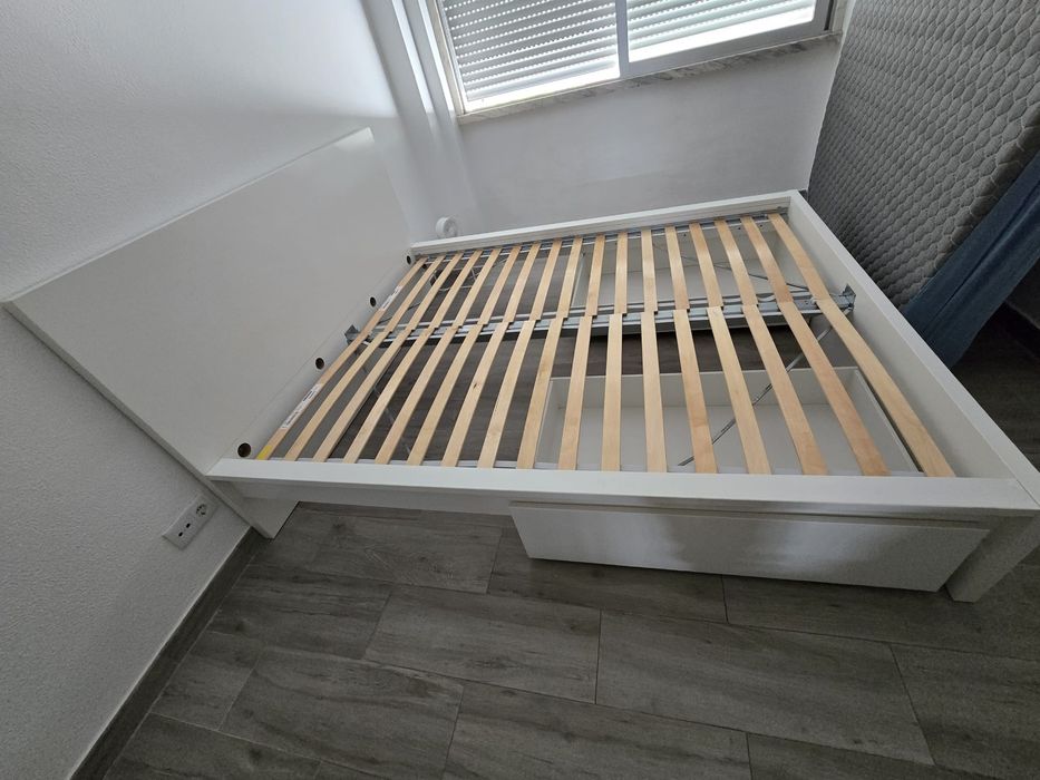 Cama de casal com 2 gavetões Entrega e Montagem Gratuita