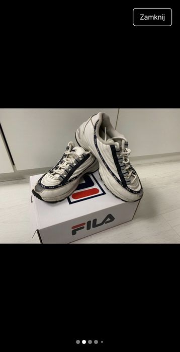 Fila buty snakersy biale odblaskowe