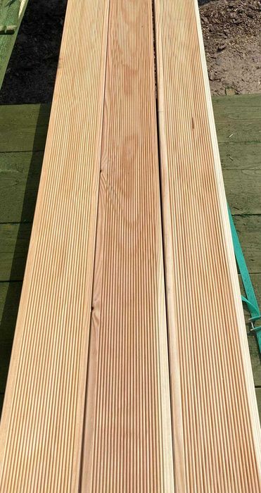 deska tarasowa ryflowana oraz gładka MODRZEW Europejski