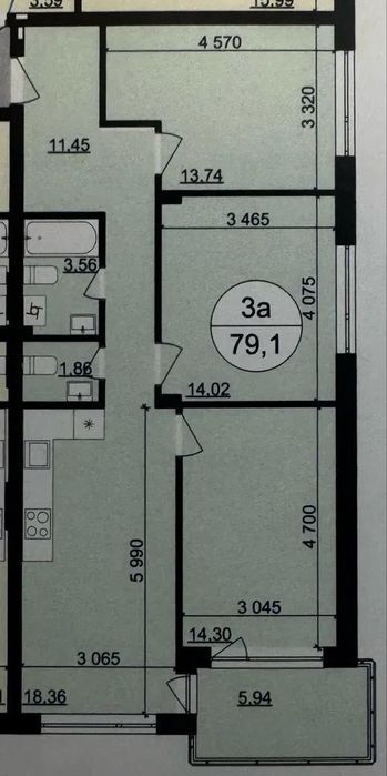 3-rooms apartment apartment by the address (area 79,1 m²) - Atlanta.ua - photo 4