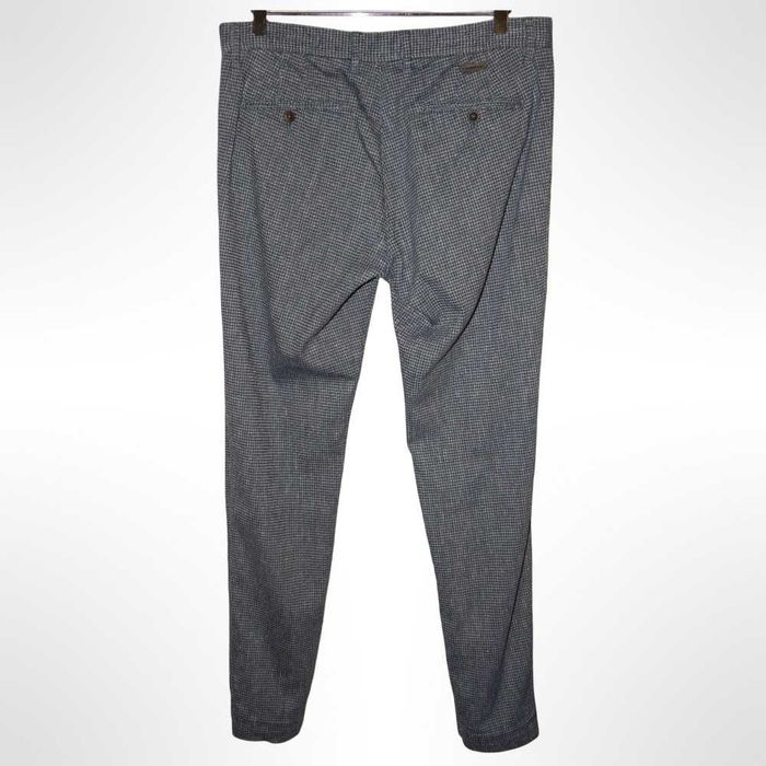 Брюки из льна и хлопка в клетку ALBERTO Rob Smart Linen Check. Slim Fit