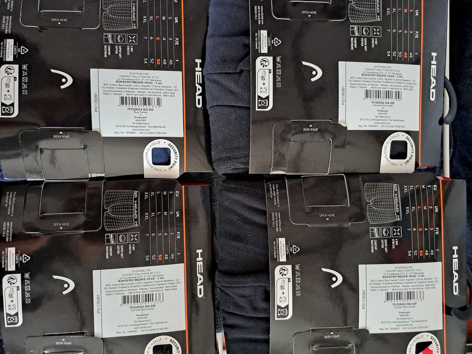 Bokserki HEAD Athletic fit - różne wzory, kolory, rozmiary - dwupaki