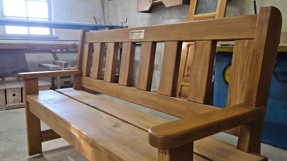 Ławka drewniana SOSNOWA możliwość graweru na PREZENT