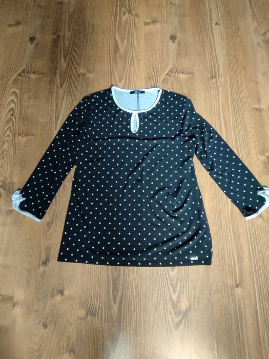 Bluzka damska, rozmiar S, Mohito, w groszki, print, czarna w kropki,