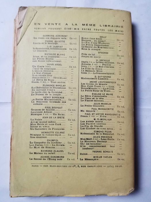 Livro Ref- esc - Jean De La Brète -  Le Roman D'Une Croyante