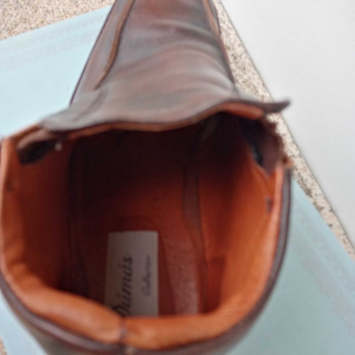 Botas em pele genuína