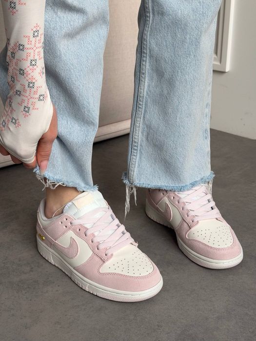 НОВИНКА‼️Nike Dunk Low Pearl Sail Pink жіночі кросівки найк данк данки
