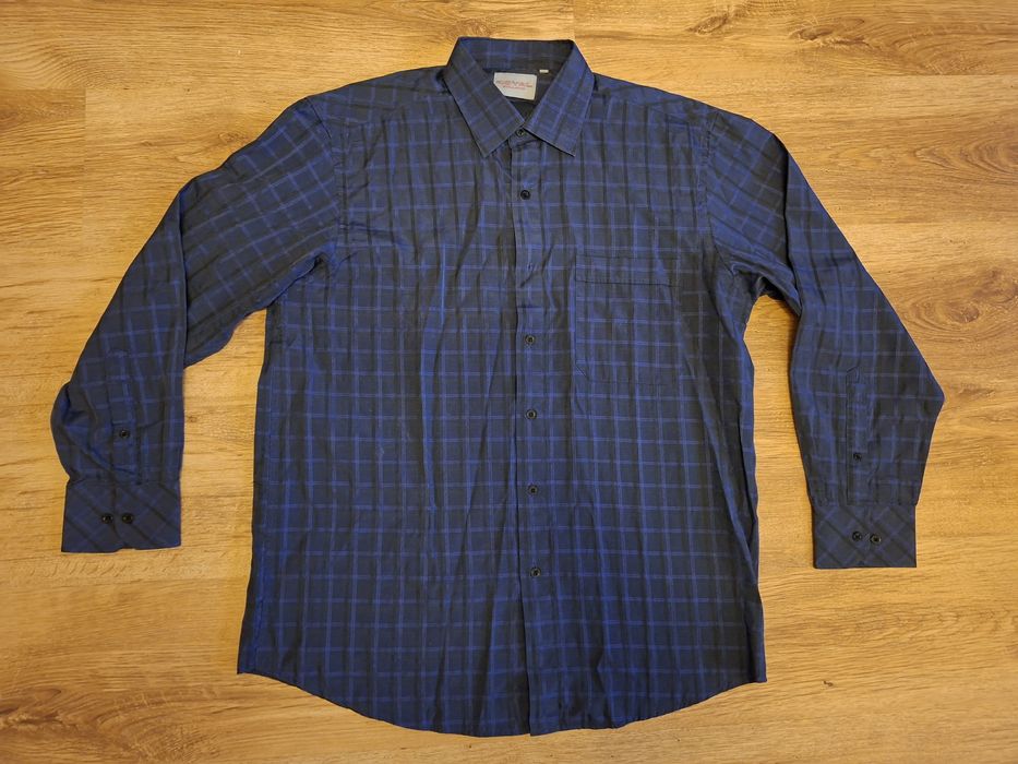Koszula męska niebieska z długim rękawem