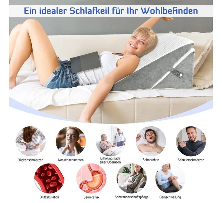 INFANZIA Regulowana poduszka klinowa, poduszka do czytania z pianki me