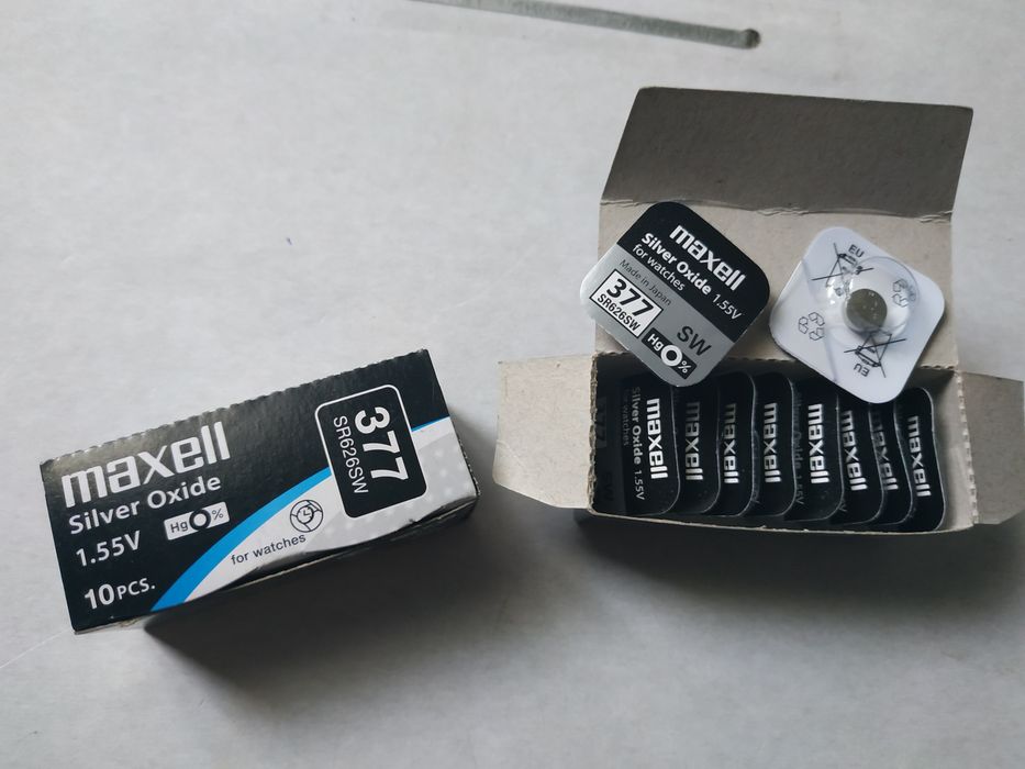 Батарейки Maxell as626sw/AG-4/377 silver oxide.новые.