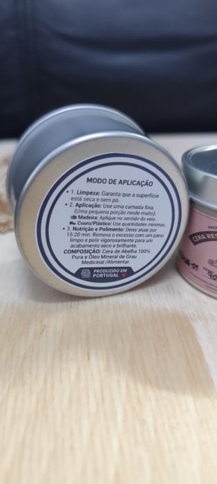 Cera Restauradora Natural 90gr - Madeira, Peles e Plásticos