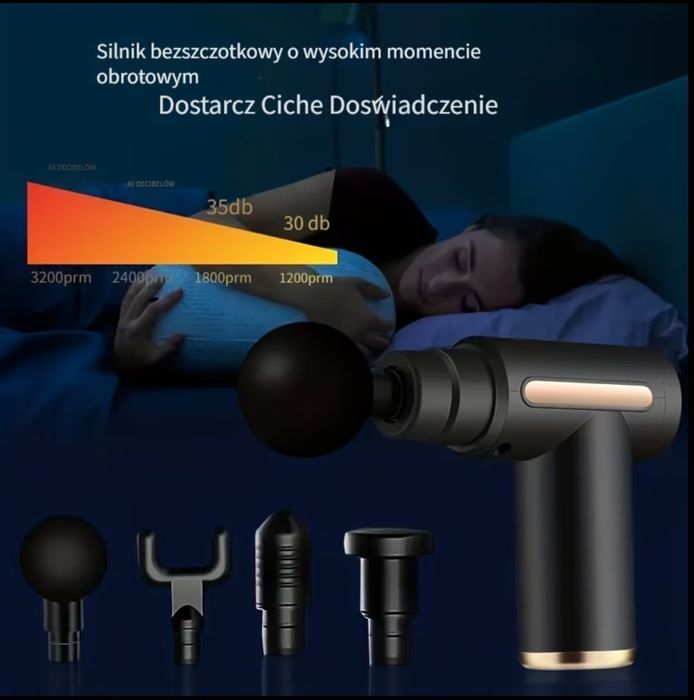 Przenośny Pistolet do Masażu – Masażer Głęboki do Szyi, Pleców i Całeg